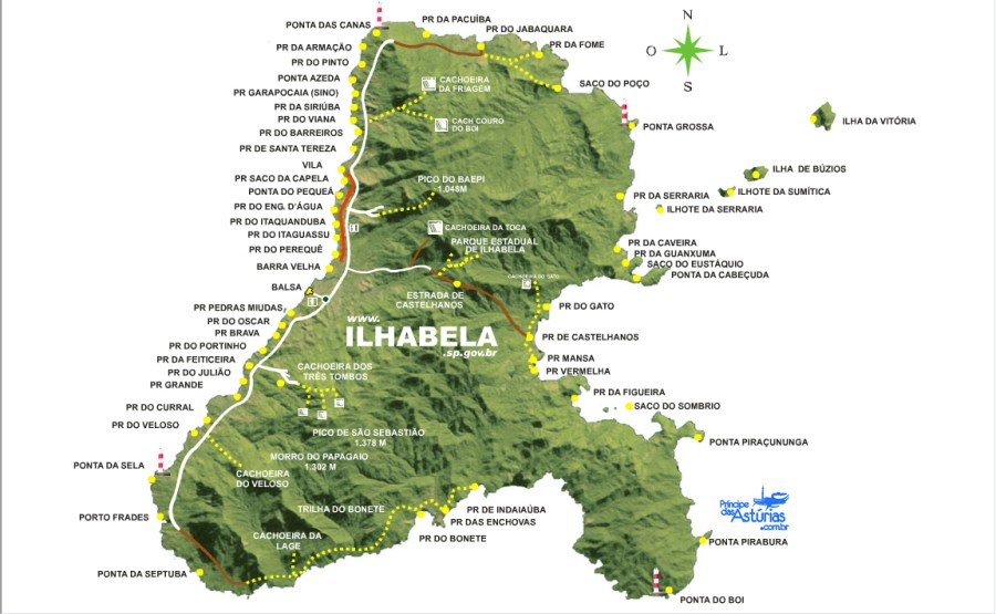 Mapa de Ilhabela